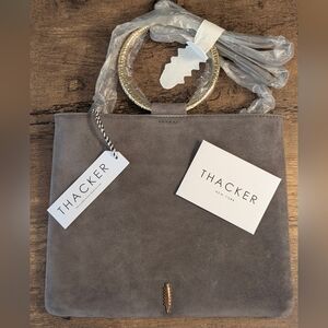 NWT Thacker Le Pouch Leather Suede Crossbody Bag